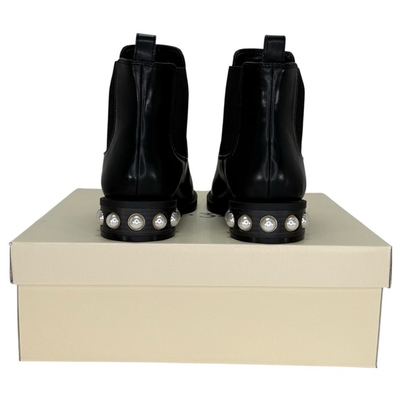 On 34th Jeovana Black Faux Leather Womens Ankle Boots Size 7M - Picture 9 of 11